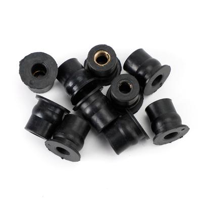 10 Unidades M6 Tuerca de Goma para Agujero Pasante Parabrisas y Carenado 6mm Wellnuts Encaja en Agujero de 13mm