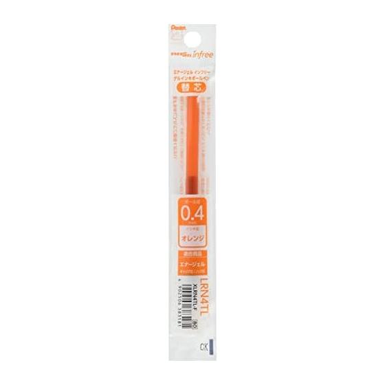Стержень для шариковой ручки Pentel Energel 0,4 мм Оранжевый 10 шт. XLRN4TL-F