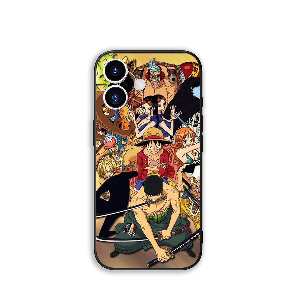 Phone Cover Roronoa Zoro Luffy One Piece Casing for Apple iPhone 16 15 14 Plus 13 12 Mini 17 Pro Max + ProMax 16E Air 15+ Case