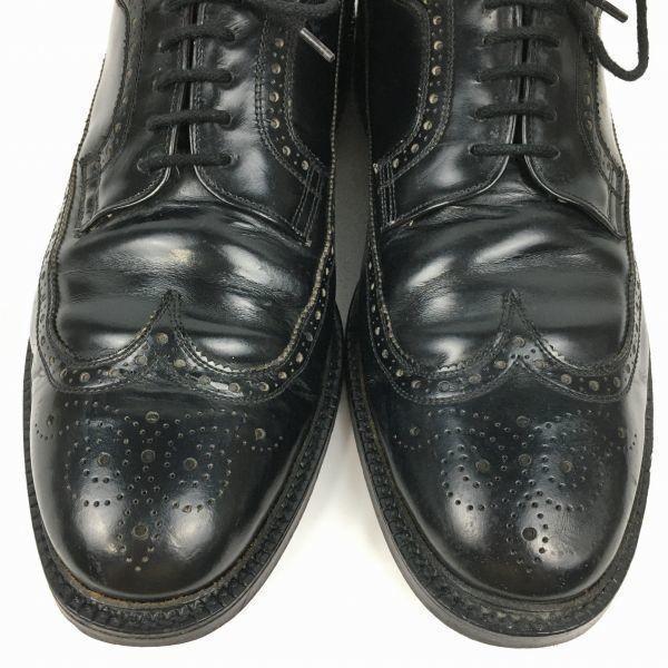 Royal Tweed by Cheaney Made in England Vintage Wingtip Shoes Black Size 9.5 / 28.0cm Men's(USED)