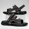 Leather Sandals Men's Casual Sports Driving Beach Slippers Summer Outdoor Wear Breathable Comfortable Driving License Dad Shoes