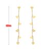 18K Gold Plated Stainless Steel Fashion Upscale Jewelry Sweet Cute Long Tassel Dangle Love Heart Drop Earrings for Women Gift