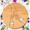 Wooden Baby Birth Wristband Memorial Plaque - Newborn Bracelet Ornament