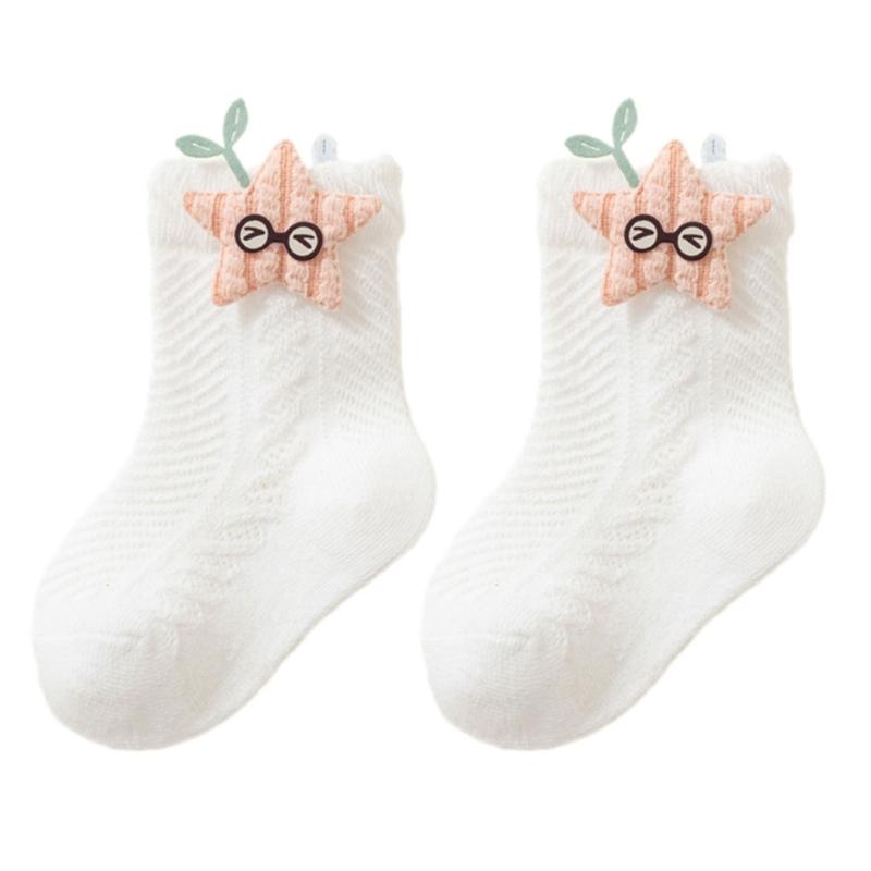 1 para niemowlęcych skarpetek do kostek z wzorem kreskówkowym Obuwie Skarpety unisex do codziennego chodzenia Chłopcy Dziewczynki