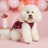 Dog Hearted Print Dress Spring Dog Clothes for Small Dogs Girl Valentines Puppy Princess Tutu Cute Dog Tulle Dresses Pet Party C
