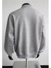 Unisex Henry Collar Semi-High Neck Fleece Sweatshirt - Heavyweight American Cleanfit, Perfect for Autumn/Winter