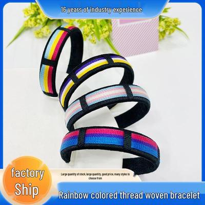 Rainbow Love Thread Bracelet - Woven Friendship Gift for Couples