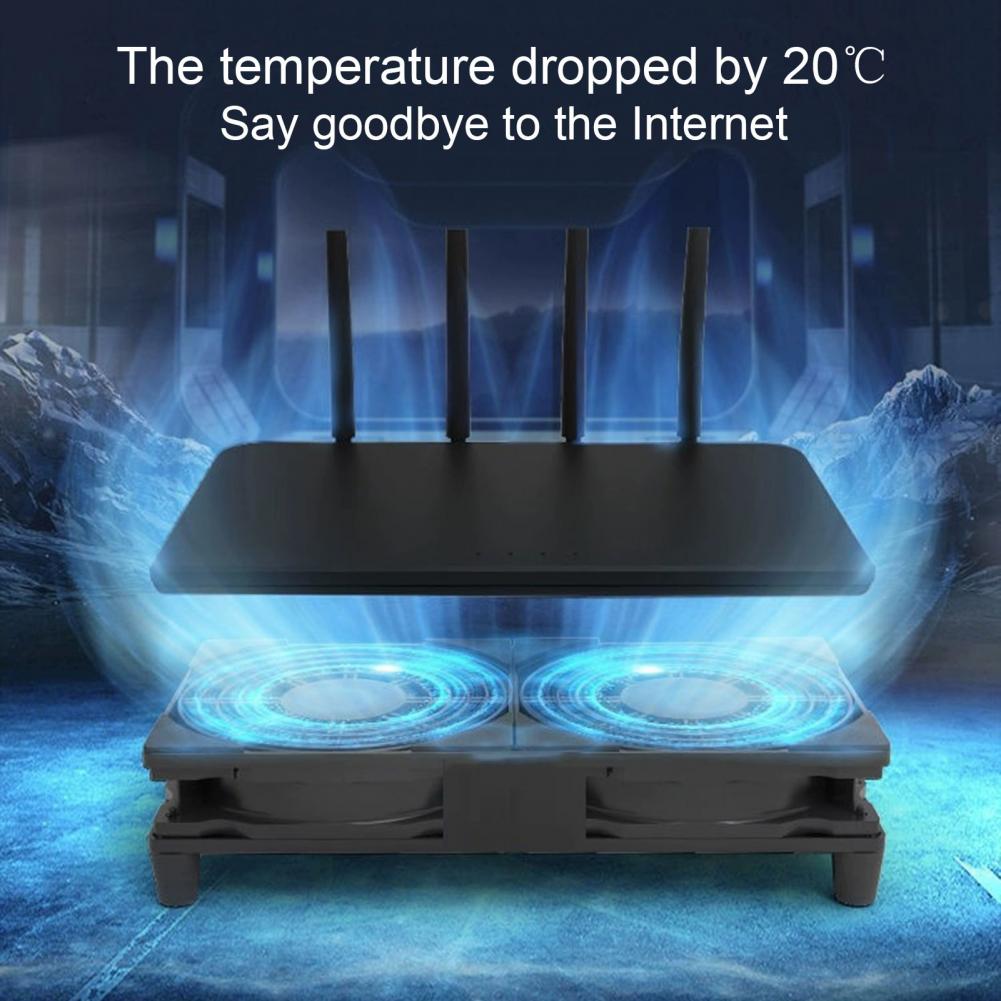 Ruter Kjølevifte 5V USB Laptop Nettbrett Host Veske Kjølevifte Silent Sterk vind Laptop Kjølevifte Kjøleleder