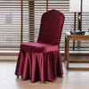 1 Stück Hochzeitsstuhlhusse Partydekoration Spandex mit Rock Plissiert Verwendung Elastisch Stretch Esszimmer Luxus Geburtstag Hotel Bankett