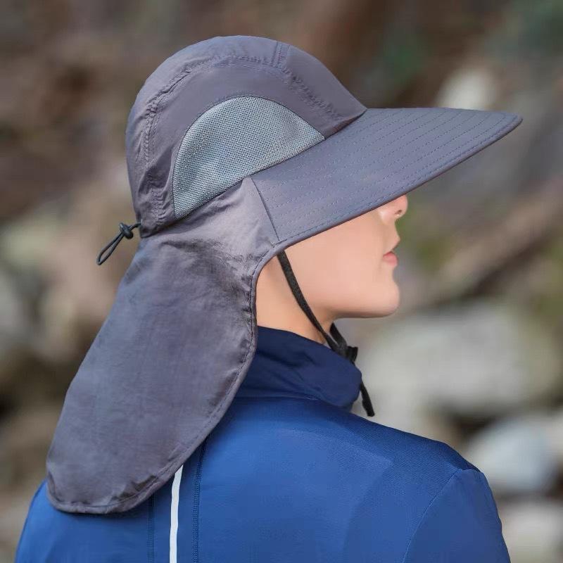 Summer Eaves Anti-Ultraviolet Sun Hat Men And Women Outdoor Mountaineering Fishing Hat Cycling Face Cover Neck Sun Hat