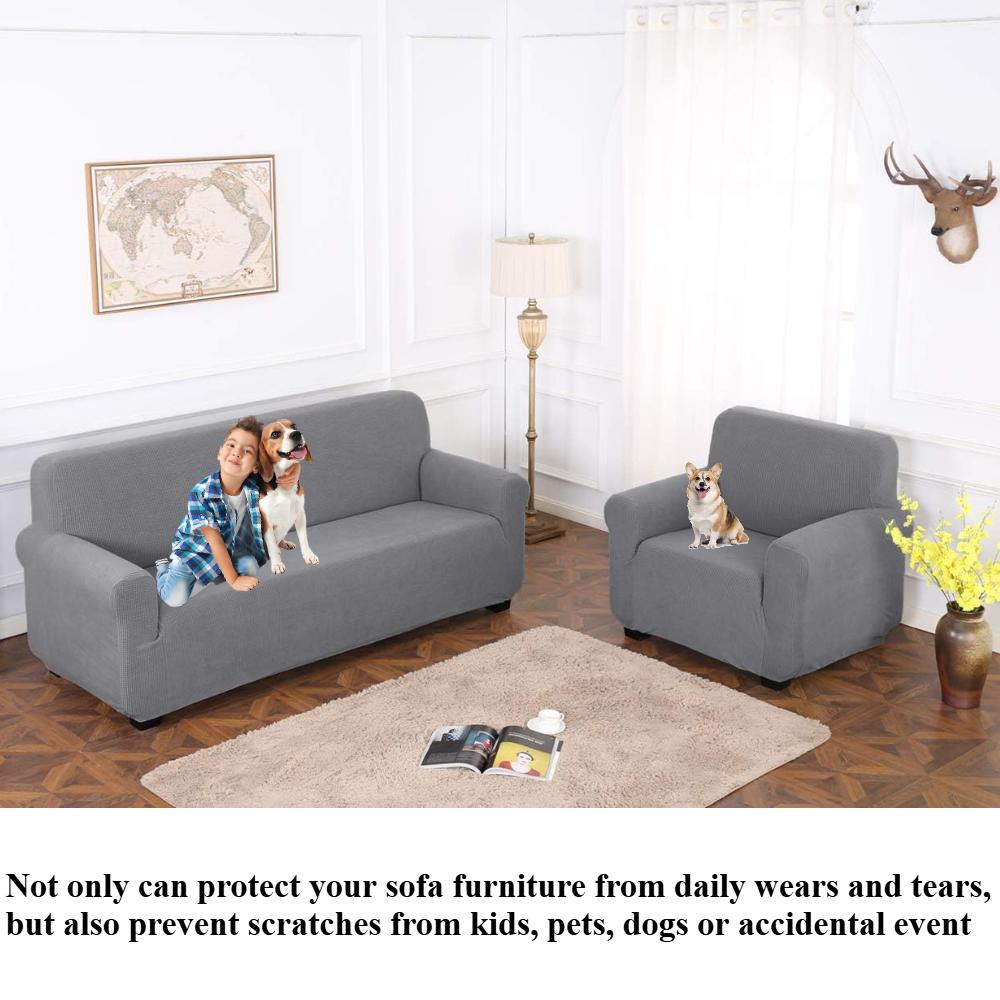 Jacquard Spandex Sofa Cover 1/2/3/4 Seater Stretch Couch Cover for Living Room Sofa Slipcover Furniture Protector for kids pets