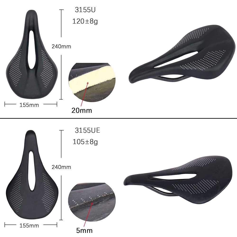 Elitaone Bicycle Saddle Carbon MTB/Road Bike Super Light 90g Saddle 240x143mm UD Bare Carbon Finish