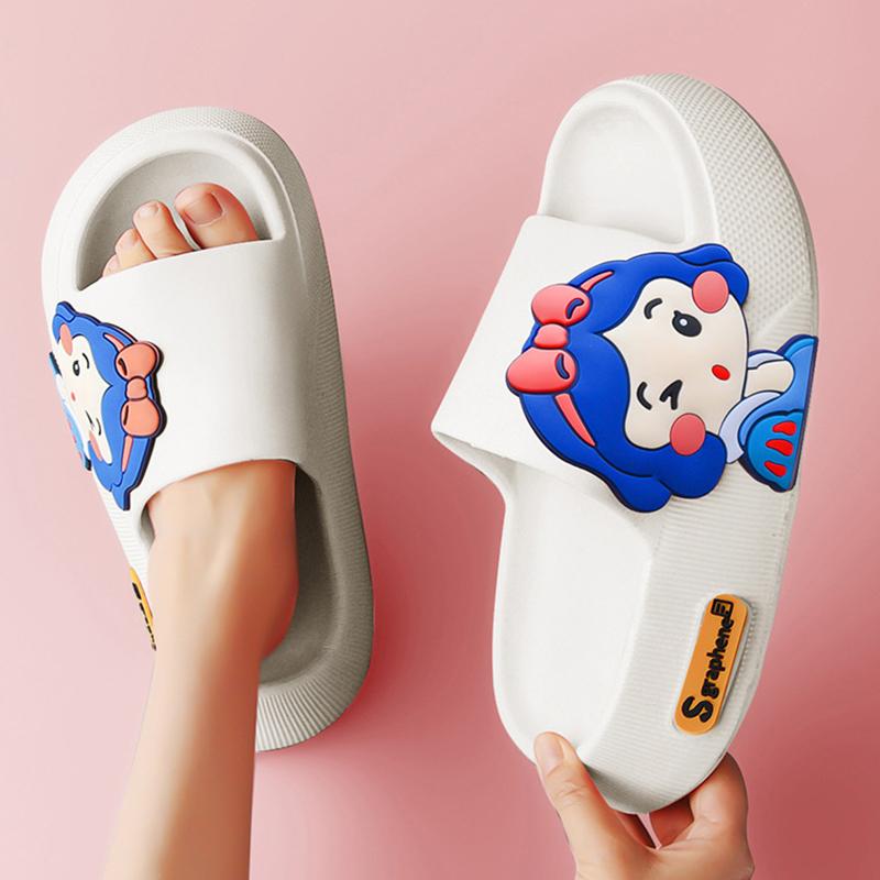 5cm Dicke Sohle Damen Hausschuhe Niedliche Prinzessinnen-Aufkleber Badezimmer Strand Indoor Sandalen Sommer Neu Paar Pantoletten Coole Schuhe