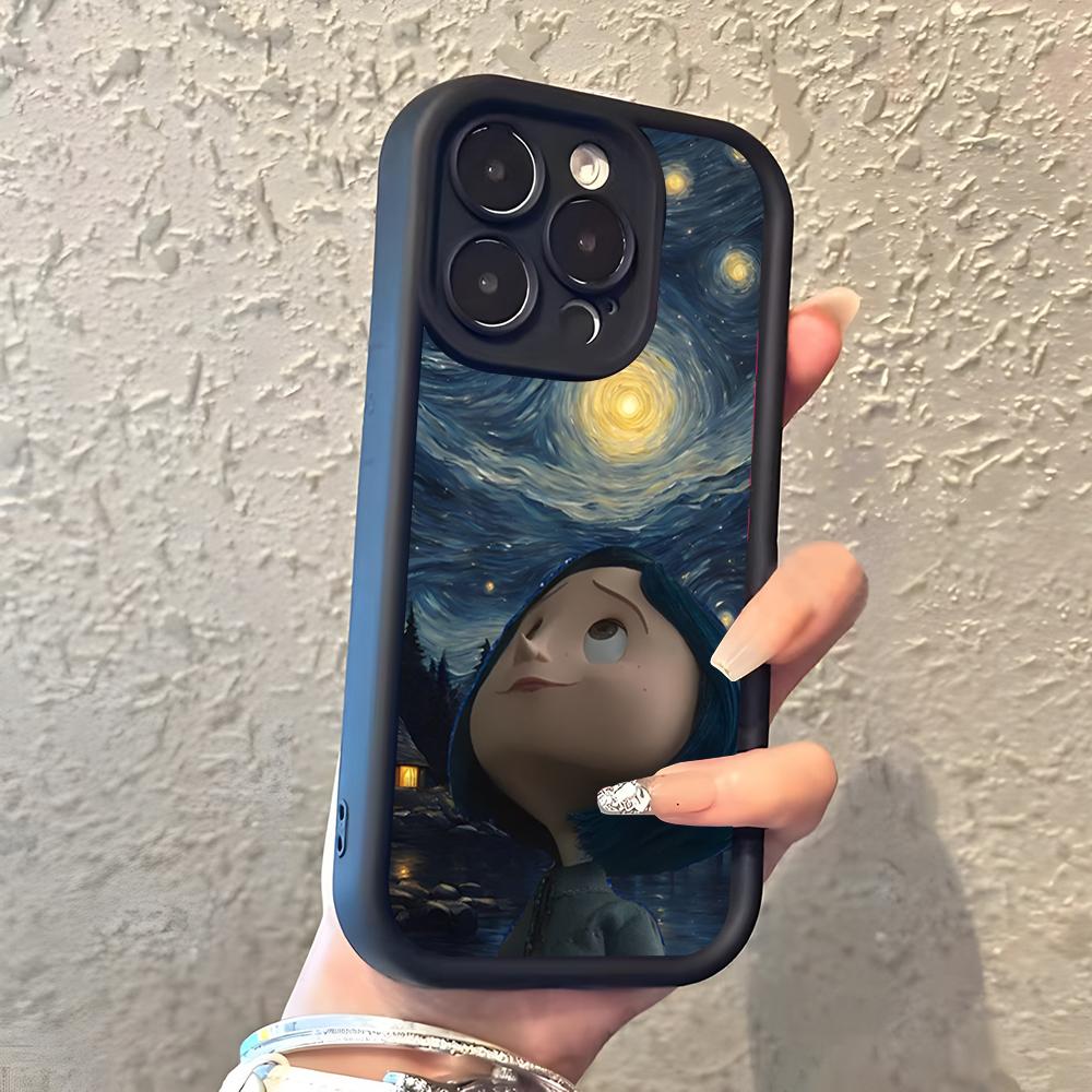 Anime Hot C-Coraline Phone Case For IPhone 17 Pro Max 16 15 14 Pro Max IPhone 13 Pro Max 11 Plus Silicone Cover