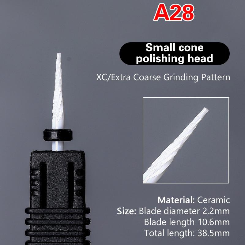 Ceramic Milling Cutter Nail Drill Bit Electric Manicure Pedicure Mill Bits Machine Files Nail Art Tools Equipment