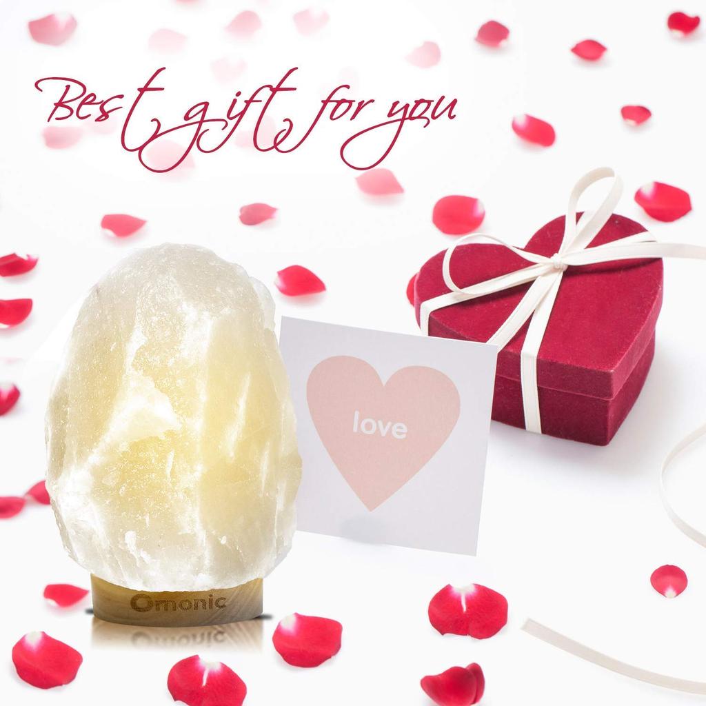 White Big Bamboo Base Himalayan Salt Lamp Big Negative Ion Generating Light Natural Crystal Rock Salt 2 Bulbs (3~5kg) Light,