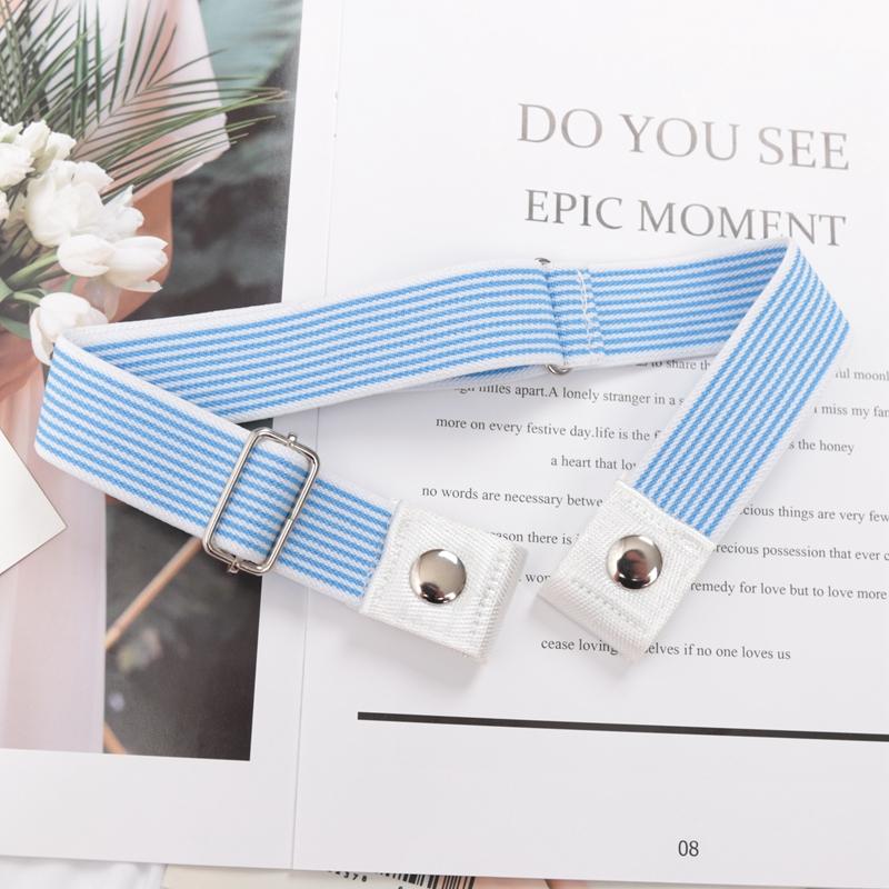 Elastic Belt Without Buckle Canvas Women Buckle Free Belt Ladies Jeans Pants Waist Lazy Belt Stretch No Buckle Invisible Belt