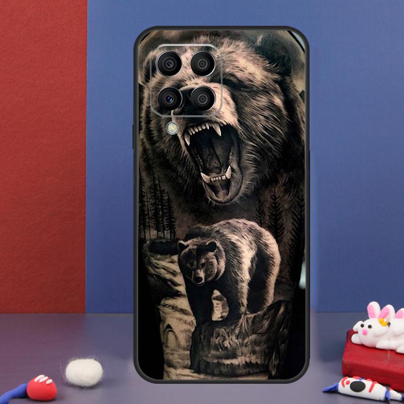 Cute Grizzly Bear Case For Samsung Galaxy M32 M52 M12 M16 M14 M54 M13 M33 M53 M56 M36 M31 M11 M35 M55 M15 M06