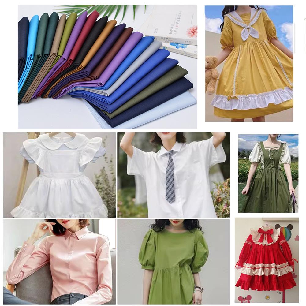 140x100cm Gewaschene Baumwoll-Popeline Stoff Einfarbige Steppmaterial für Bettwäsche-Sets & Kinderkleidung Kleid DIY Nähen Futter
