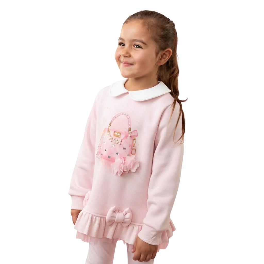 Caramelo Kids Girls Handbag Top And Leggings Set