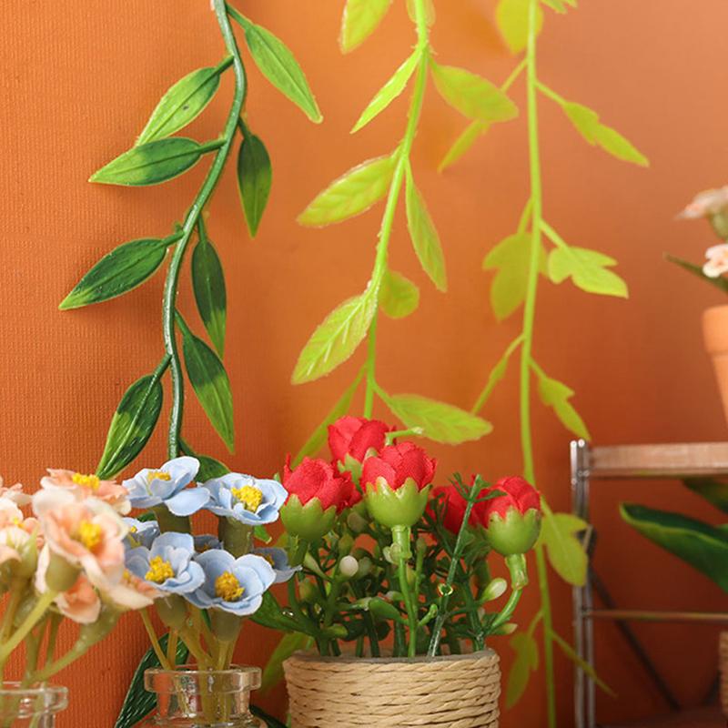 1Pc 1:12 Dollhouse Miniature Flower Vine Gardening Plant Ornament Decor Toy