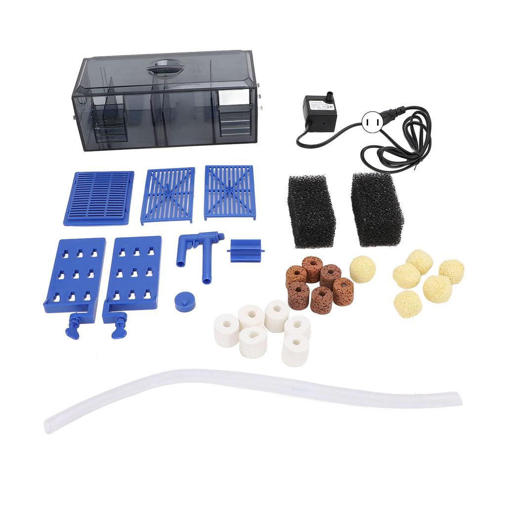 Hanging Aquarium Box Filter Quiet Adjustable Water Flow Double Sided Hang On Fish Tank Waterfall