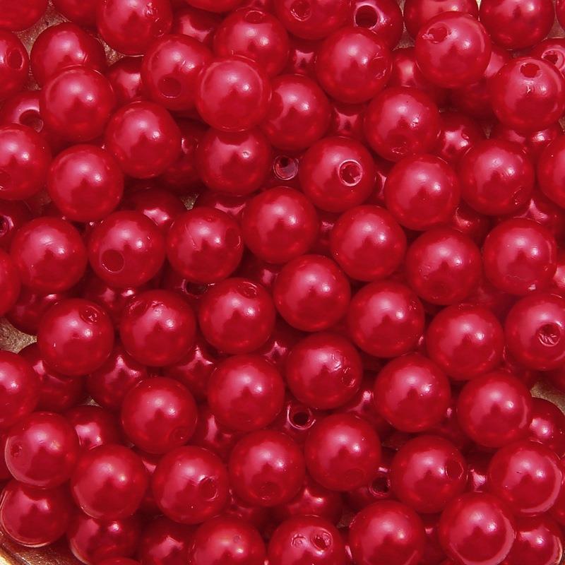 DIY Acrylic Pearl Beads: Round, Loose Beads for Handmade Jewelry Accessories, Bracelets, Necklaces, and Earrings.