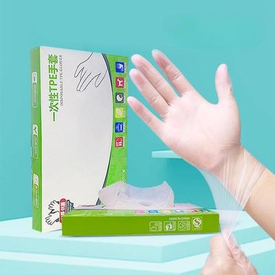 Food-grade Kitchen Dishwashing Barbecue Household Disposable Tpe Gloves with Thickened Box Packaging