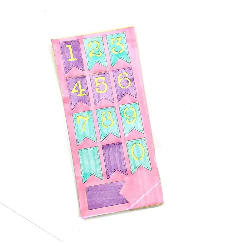 1 Set 0-9 Numbers words Metal Cutting Dies Stencils For DIY Scrapbooking Decorative Embossing Handcraft Die Template