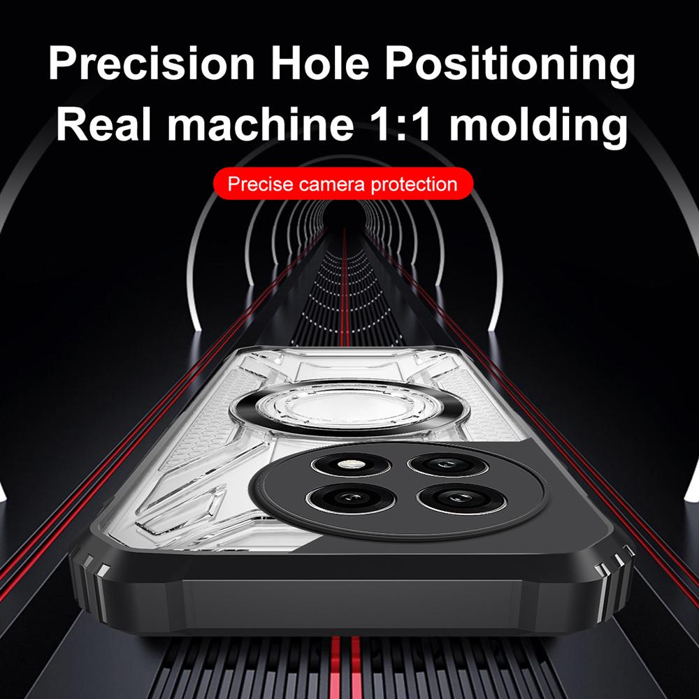 KEYSION Transparent Magnetic Case for OnePlus 13 5G Soft Silicone+PC Heavy Duty Shockproof Phone Back Cover for One Plus 1+13