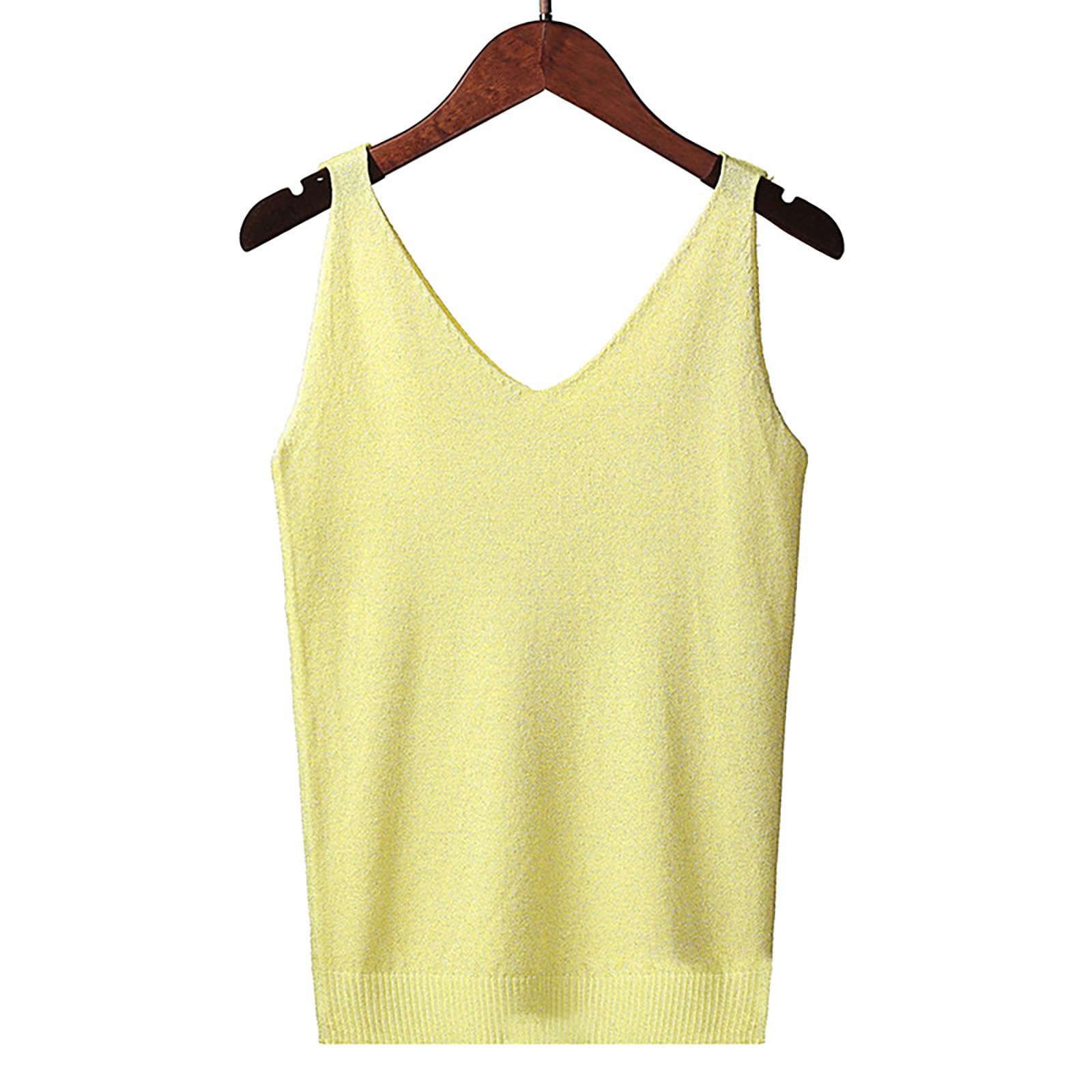 

Женская однотонная майка бесшовная шелковая без рукавов One Size