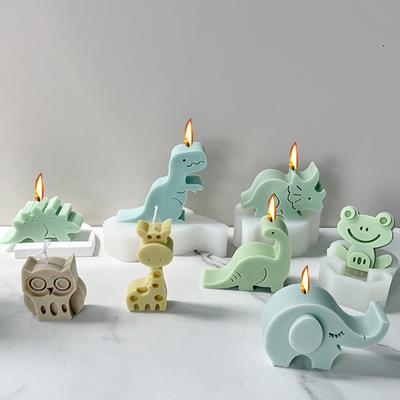 1PC Stampi in Silicone Serie Dinosauri Vari Animali Candele Aromaterapiche Gesso Resina Decorazione Materiali per la Creazione Casa Regali Fatti a Mano