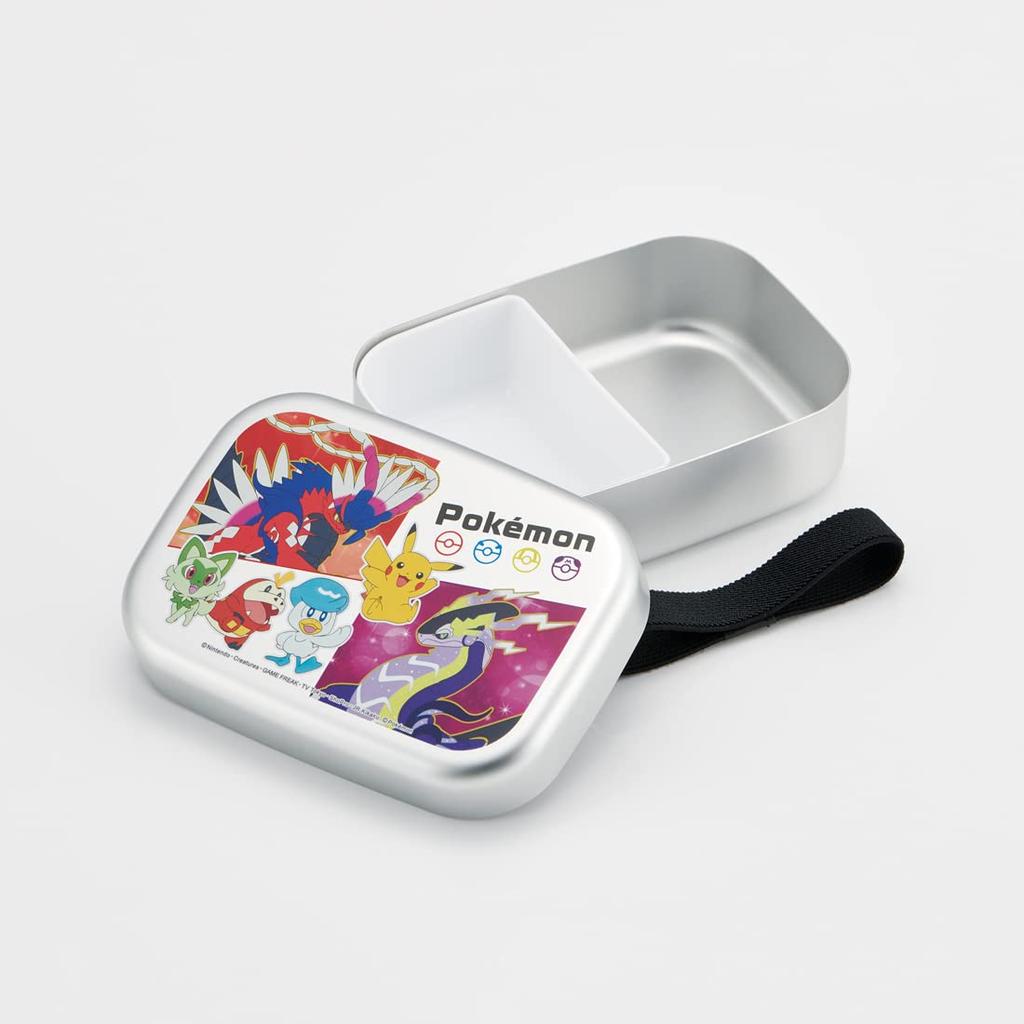 Skater Bento Box, Pokémon Design, 23N, 370ml, Aluminum, Insulated, for Kids, Made In Japan, ALB5NV-A