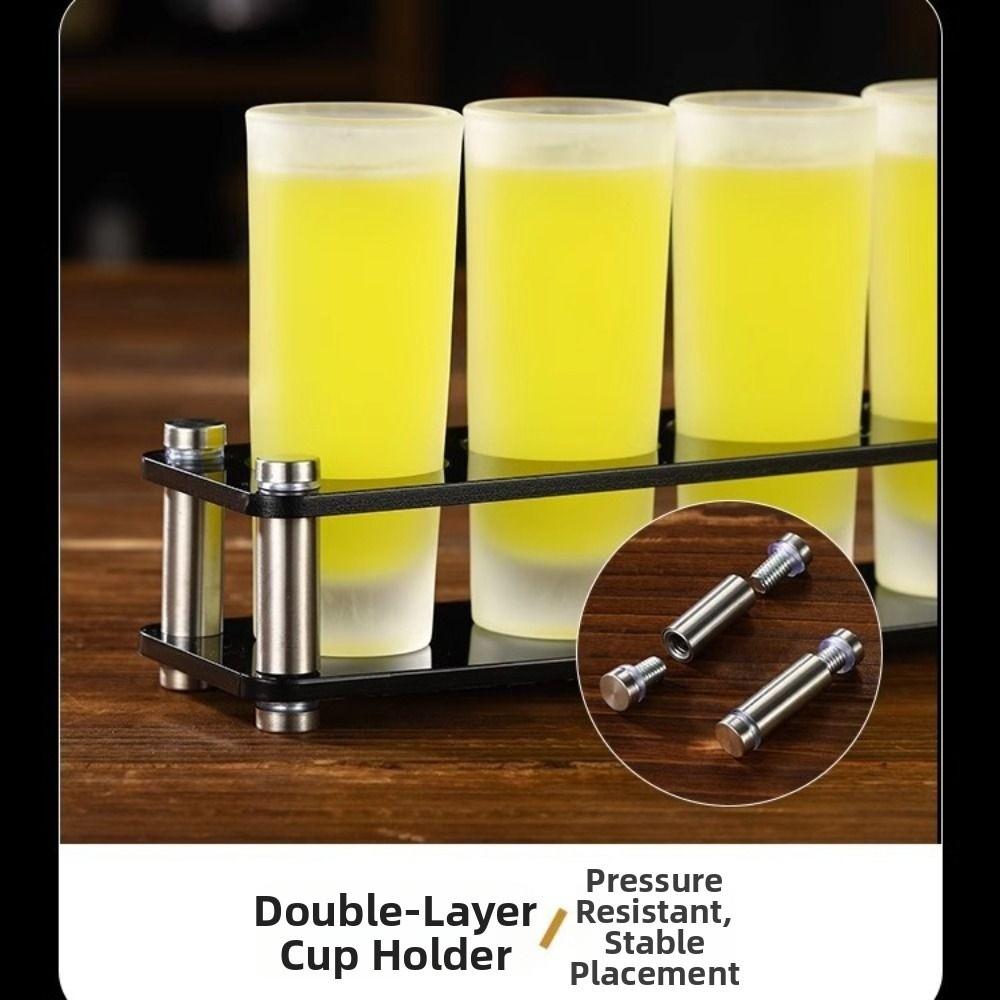 38mm Acrylic Cup Holder Round Hole Cup Serving Tray Wine Cup Shelf  Restaurant Service