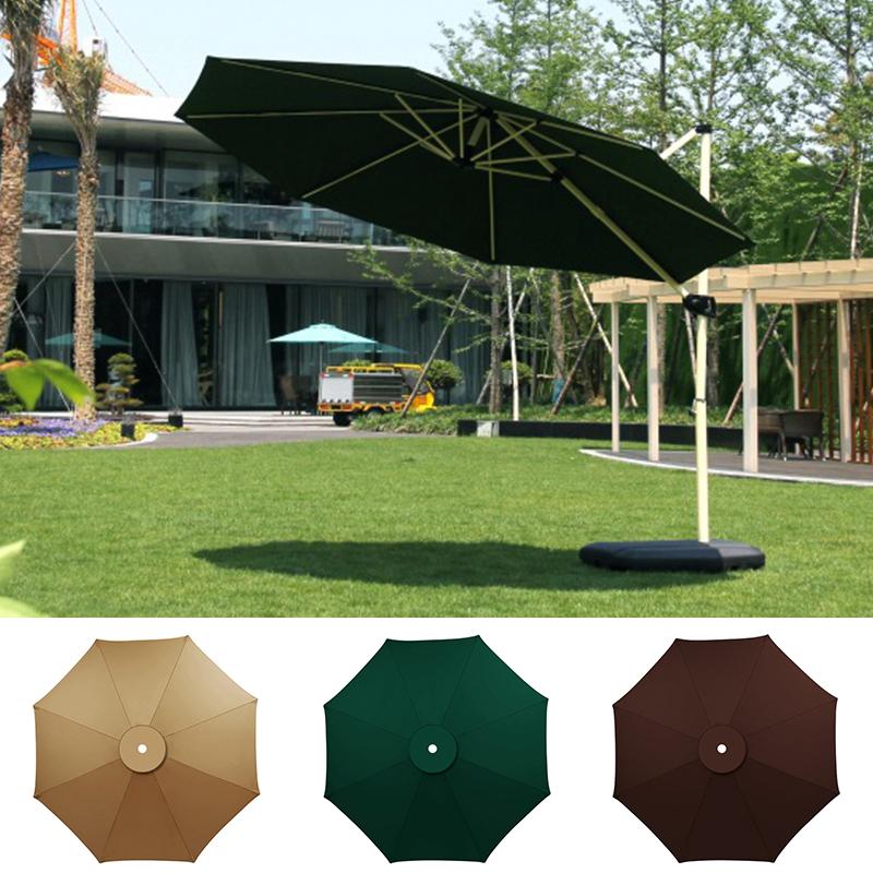 Outdoor Umbrella Replacement Covers 6/8Bones Waterproof Umbrella Cloth Beach Shed Awning Replaceable UV Protection Parasol
