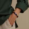 Unisex Adjustable Tigers Eye Obsidians Bracelet Handmade Stretchable Stone Bead Jewelry