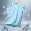 Eisseiden kurzes T-Shirt Herren Fitness Eisseide Halbsleeve Herren atmungsaktives Netz Sport Halbsleeve atmungsaktives schweißableitendes T-Shirt