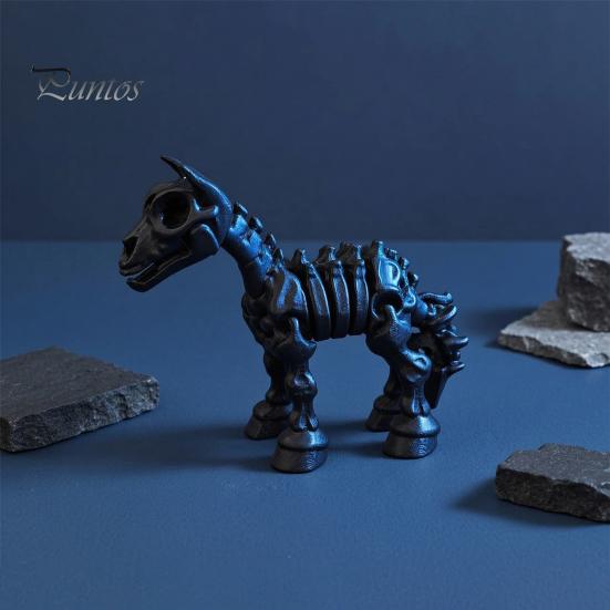 Modern Aesthetic Room Decor 3D Printed Horse Skeleton Figurines, Articulated Ornaments, Movable Joints Creative Desk Toy for Adults Fidgety