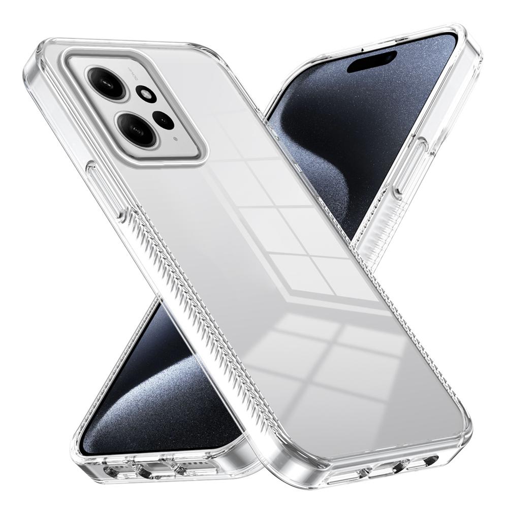 KEYSION Transparent Case for Redmi Note 12 Pro 5G 12 4G TPU+PC Anti-slip Clear Shockproof Phone Cover for Xiaomi POCO X5 Pro 5G
