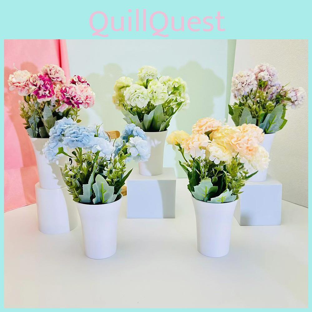 Kunstblumentopf-Set mit realistischem Grün für Indoor-Garten und Fensterdekoration