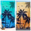 1pc Soft,Sandproof,Absorbent Palm Tree Beach Towel,Camping Towel, Summer Beach Essentials