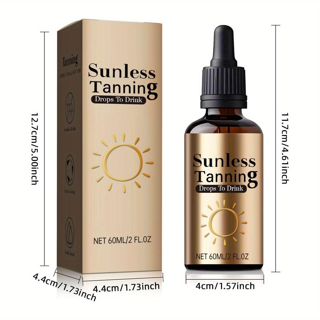 Natürliche Selbstbräunungstropfen zum Schwimmen & für den Außenbereich Unisex Bräunungsbooster Nahrungsergänzungsmittel zum Einnehmen