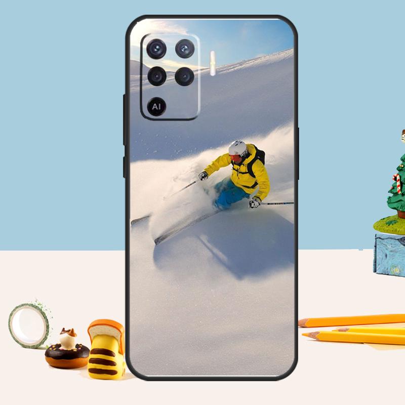 Ski Neige Snowboard Case For Oppo A54 A74 A94 A80 A60 A40 A18 A38 A58 A78 A98 A96 A76 A16 A15 A17 A57 A5 A6 Pro