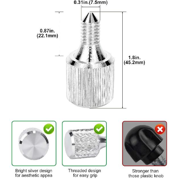Fixing Attachment Screw Compatible with KitchenAid Bowl-Lift/Tilt-Head Mixer Accessories