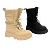 Fashion New Mid Calf Boots Women Autumn Winter Fashion Lace-up Ladies Chelsea Zipper Botas Mujer Boots Sports Platform Heel Ladies Shoes