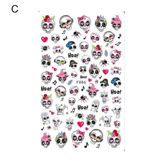 Naklejka na paznokcie świąteczna Wykwintna Ultracienka Łatwa Nieblaknąca Żywy Kolor Wzór Zastosuj Dekoracyjna Zdejmowalna