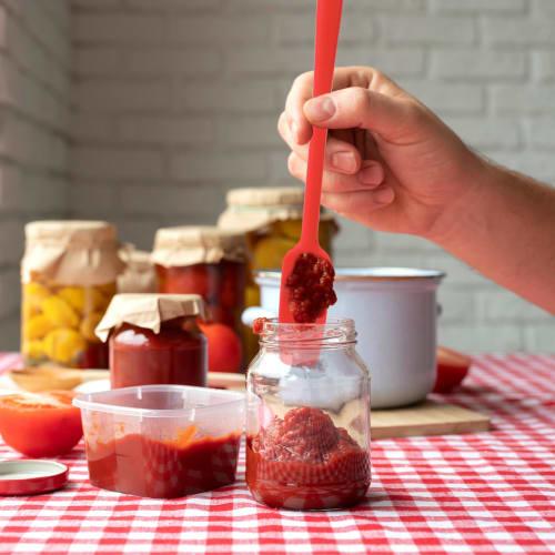 Set of 3 Silicone Jar Spatulas, Rubber Spatulas, Long Handle Jar Spatulas, Small Silicone Spatulas, Thin Spatulas, Nonstick Silicone Scrapers, Kitchen