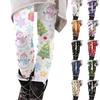 Leggings Extensibles Imprimé Noël Mode Femme Pantalon Décontracté pour la Maison