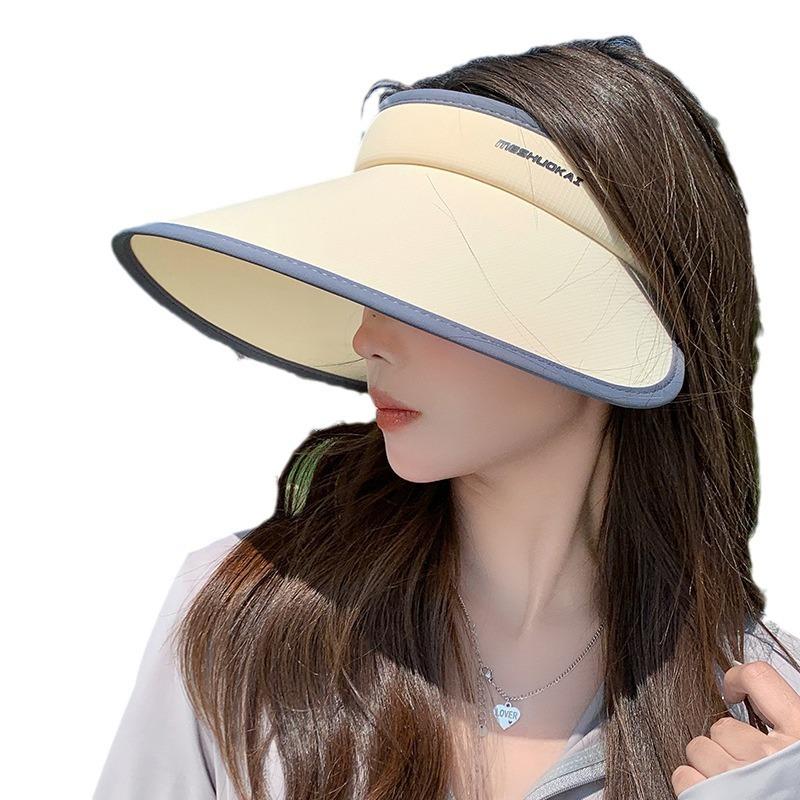 Double Trendy 2024 Layer Ice Silk Sun Hat For Women Big Brim Uv Defense Summer Hat