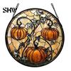 Unique Wall Hanging Art Retro Halloween Pendant, Ghost/Bat/Spider Web/Pumpkin Head Print, Old School Horror Room Decor Vintage Acrylic Ornament